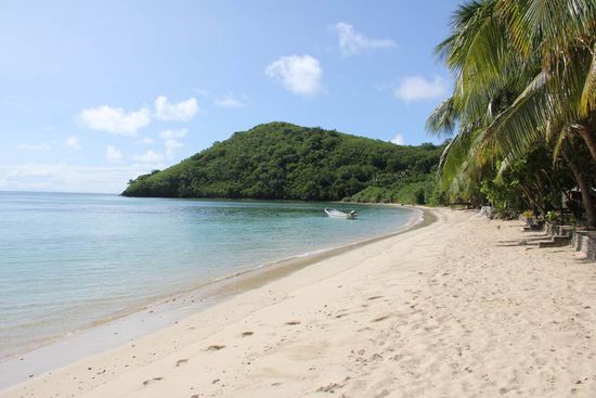 der Strand am White Sandy Beach