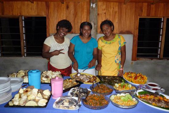 das Buffet ist eröffnet.