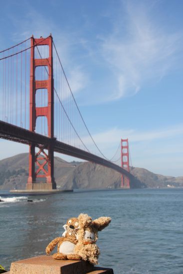 Hermann und Trude vor der Golden Gate Bridge
