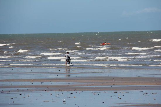 auch hier sind sie... gleich mit 2 Detektoren... wahre Profis