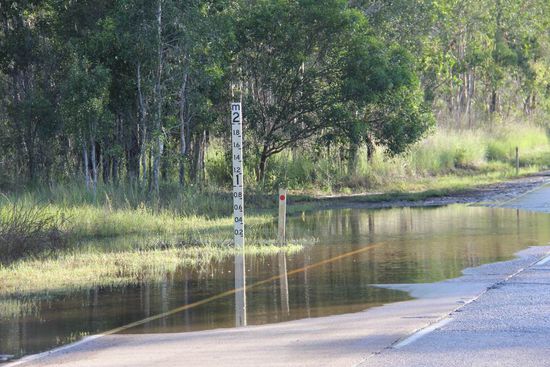 Überreste vom Wasser...