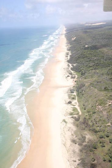 ein Teil des 75 km langen Strandes