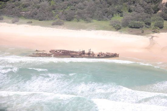 Das Wrack aus der Luft