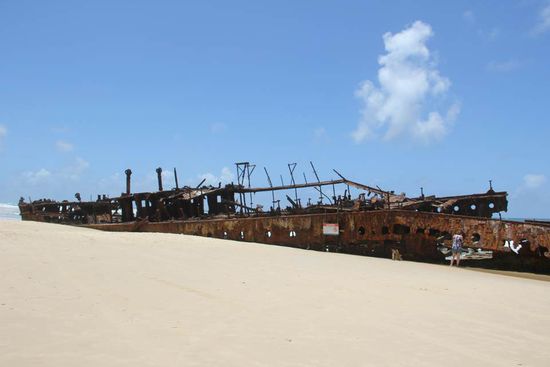 Das Wrack aus der Nähe