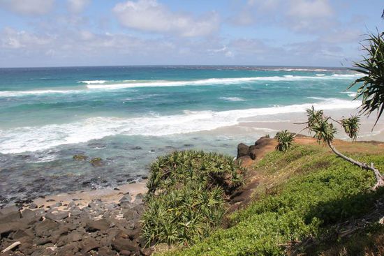 schön mit den Wellen...