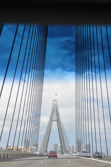 auf einer Brücke in Sydney