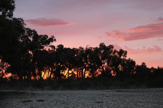 Sunset, mit rosa Wolken!