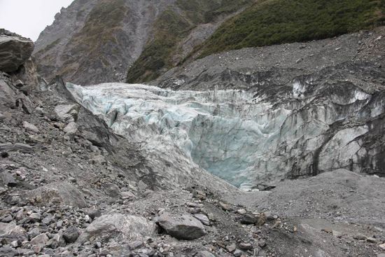 Der untere Teil des Gletschers