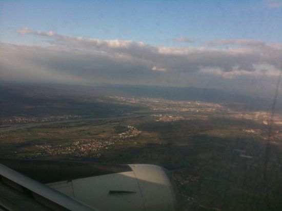 Landanflug auf Frankfurt, das Wetter habe ich nicht vermisst!!!
