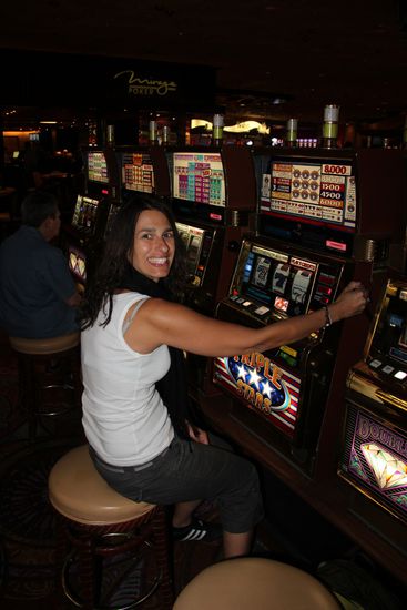 Ich am einarmigen Banditen