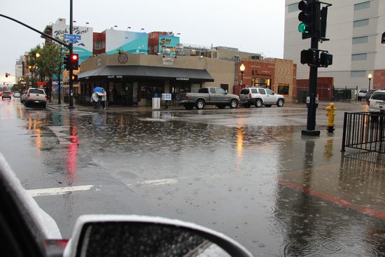 Land unter! Regnet ja nicht oft, aber wenn...