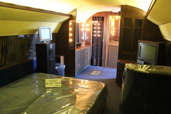 Der Schlafbereich von Elvis im Flieger