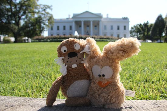 Hermann und Trude vor dem Weißen Haus