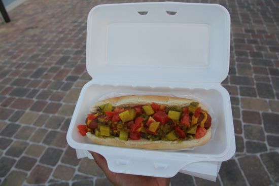 Ein Chicago Hot Dog