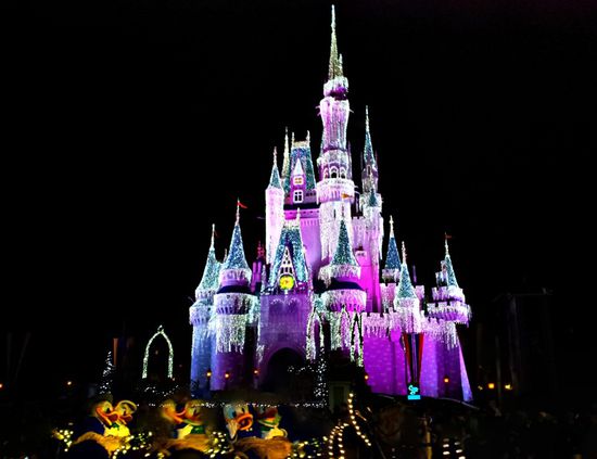 das Schloss wechselt die Farbe...