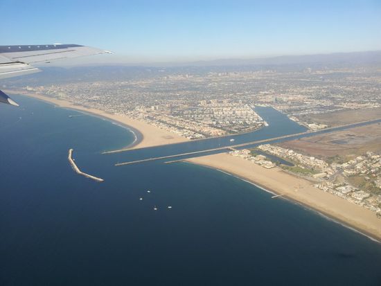 L.A. Flug nach Seattle, der Strand bei L.A.