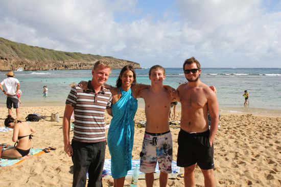 Wir mit Sean und Brice