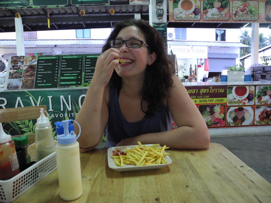 Authentische Thai-Küche auf dem Nachtmarkt...