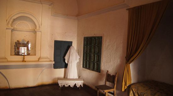 Eine typische Zelle im Kloster Santa Catalina