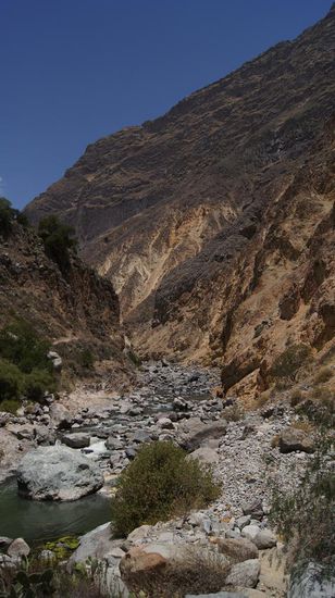 Nach drei Stunden endlich auf dem Grund des Canyons