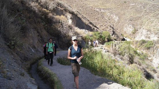 Sieben Stunden dauert die Wanderung am ersten Tag...