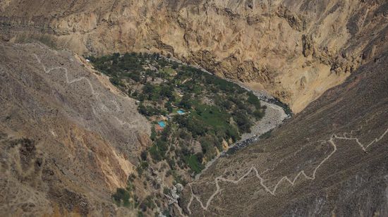 Kein Wunder bei der Steilheit des Weges...