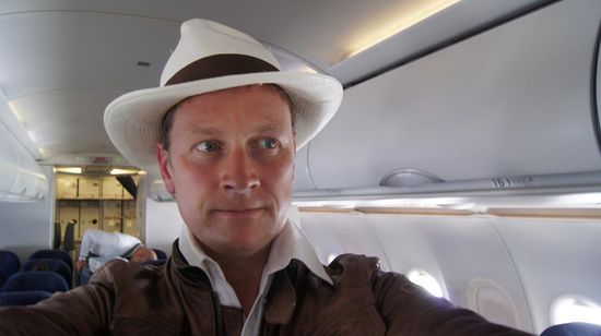 ...aber immerhin ein Andenken: einen echten Panamahut! Der stammt naemlich in Wirklichkeit immer aus Ecuador und heisst nur Panama, weil er von dort aus exportiert wurde.