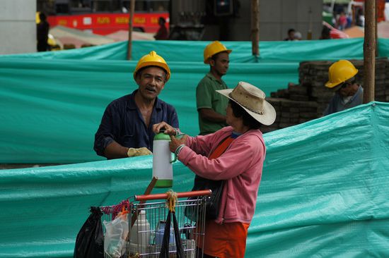 Der mobile Kaffee kostet 500 Pesos - rund 20 Cent