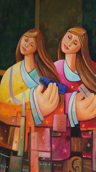 Die Malschule von Cuzco war weltberuehmt - und auch heute noch sind sie hier kreativ