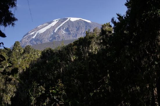 Letzter Blick zum Gipfel: kaum zu glauben, dass man tatsächlich ganz da oben war