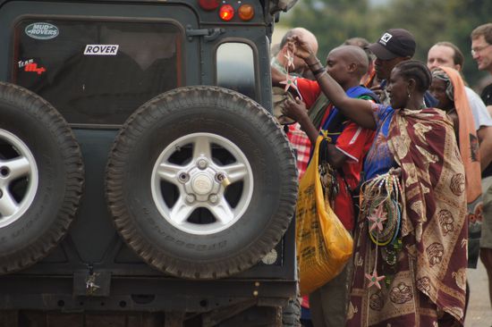 ...und versuchen, Souvenirs an den Mann zu bringen
