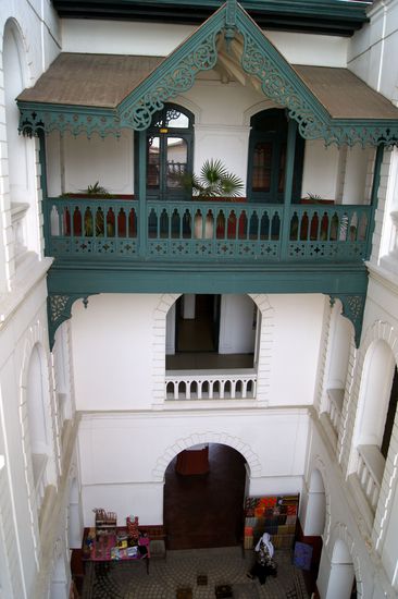 Typischer Innenhof eines sansibarischen Stadtpalastes
