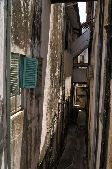 Blick in eine typische Stonetown - Gasse