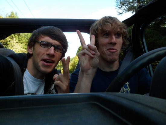 Nick und ich auf dem Weg zur Arcata Plaza