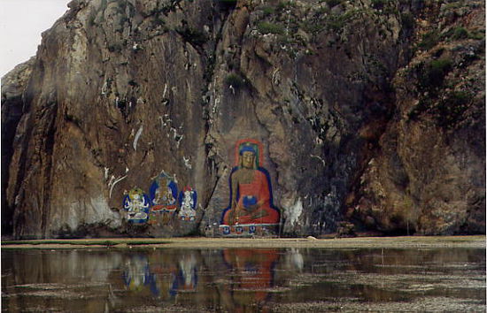 ein Buddhabild auf dem Weg nach Lhasa