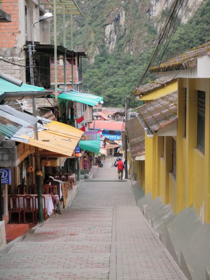 Strasse in Aquas Calientes