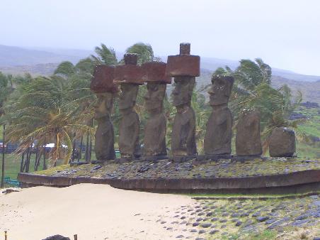 Ahu Nau Nau am Anakena Beach