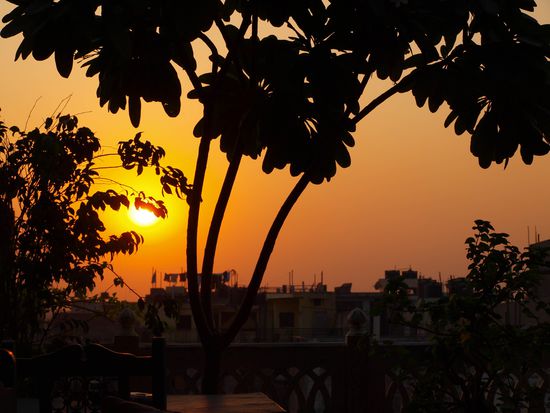 Blick vom Roof-Top-Restaurant der Hotels