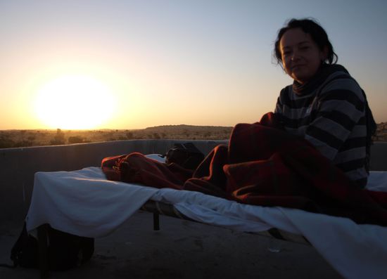 Mein Bett im "1Million-Sterne Hotel" - noch ist es ganz schön kalt