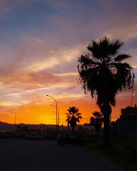 Sonnenuntergang auf spanischer Seite - La Linea del a Concepcion
