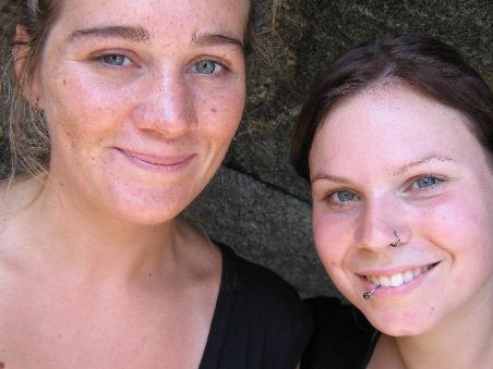 Lisa und ich nach einer grossen Kletterattacke zwischen THE GAP und der NATURAL BRIDGE