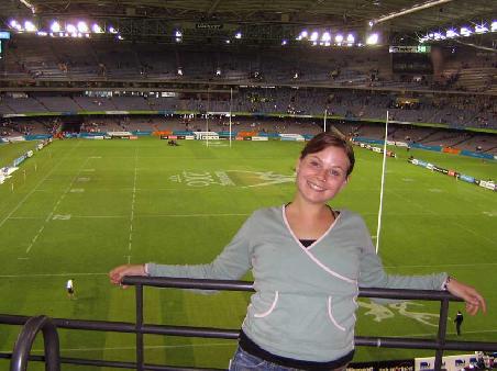 Nach einem Rugby Game im Telstra Dome