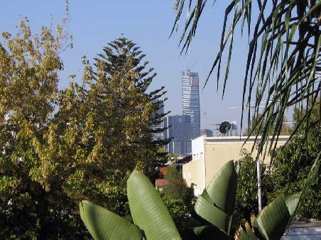 Mein Ausblick auf Melbourne von der Dachterrasse aus