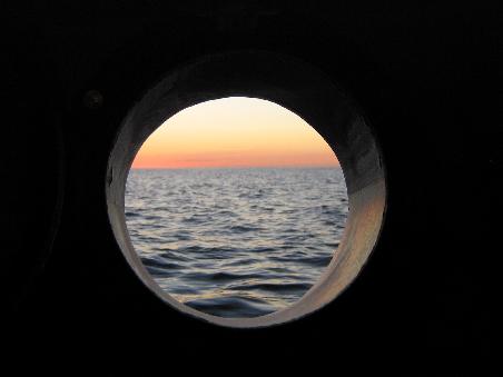 Sonnenuntergang beim Duschen