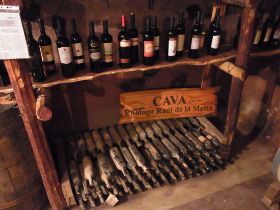 verstaubte Flaschen in dem alten Weinkeller