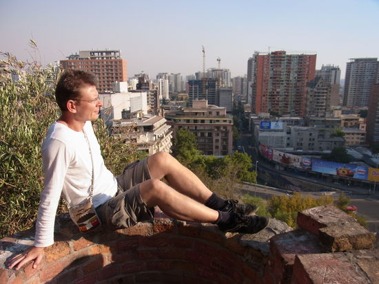 abendliche Aussicht über Santiago