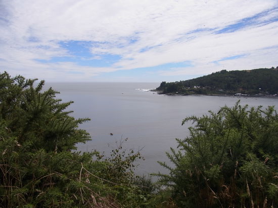 Blick von oben zwischen Los Molinos und Niebla