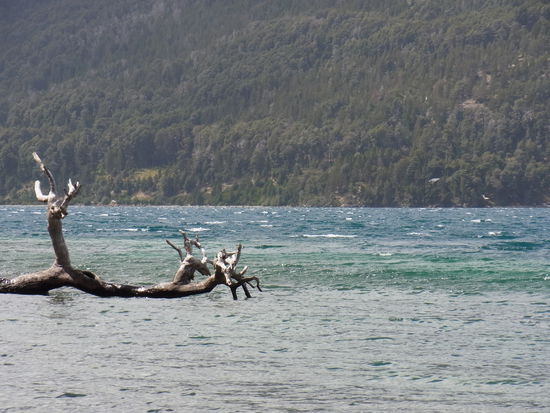 Das Wasser schillert bei Sonnenschein in allen möglichen blauen bis türkisen Farbtönen.