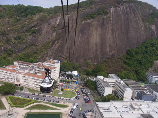 Blick auf die Basisstation mit "Gegengondel"