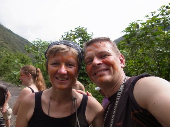 Mit "Kriegsbemalung"